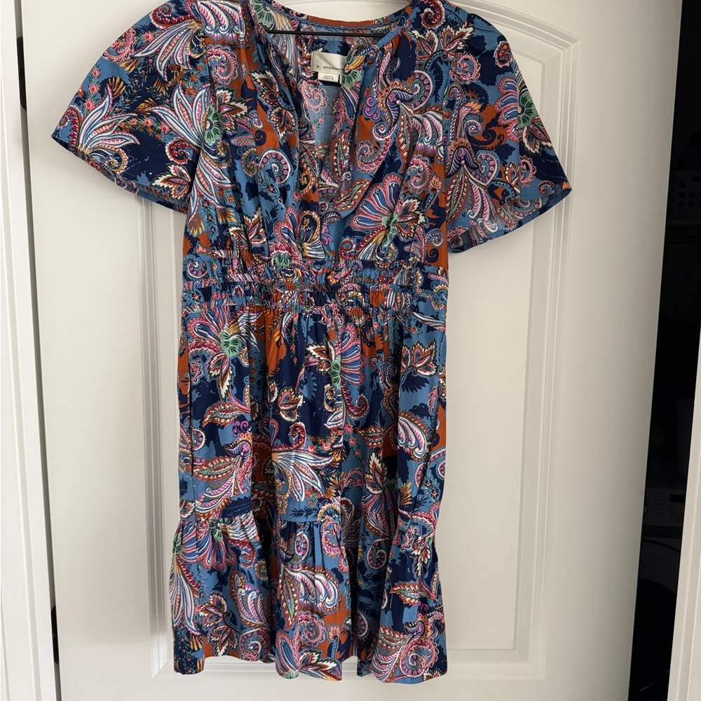 Anthropologie Somerset Paisley Mini Dress